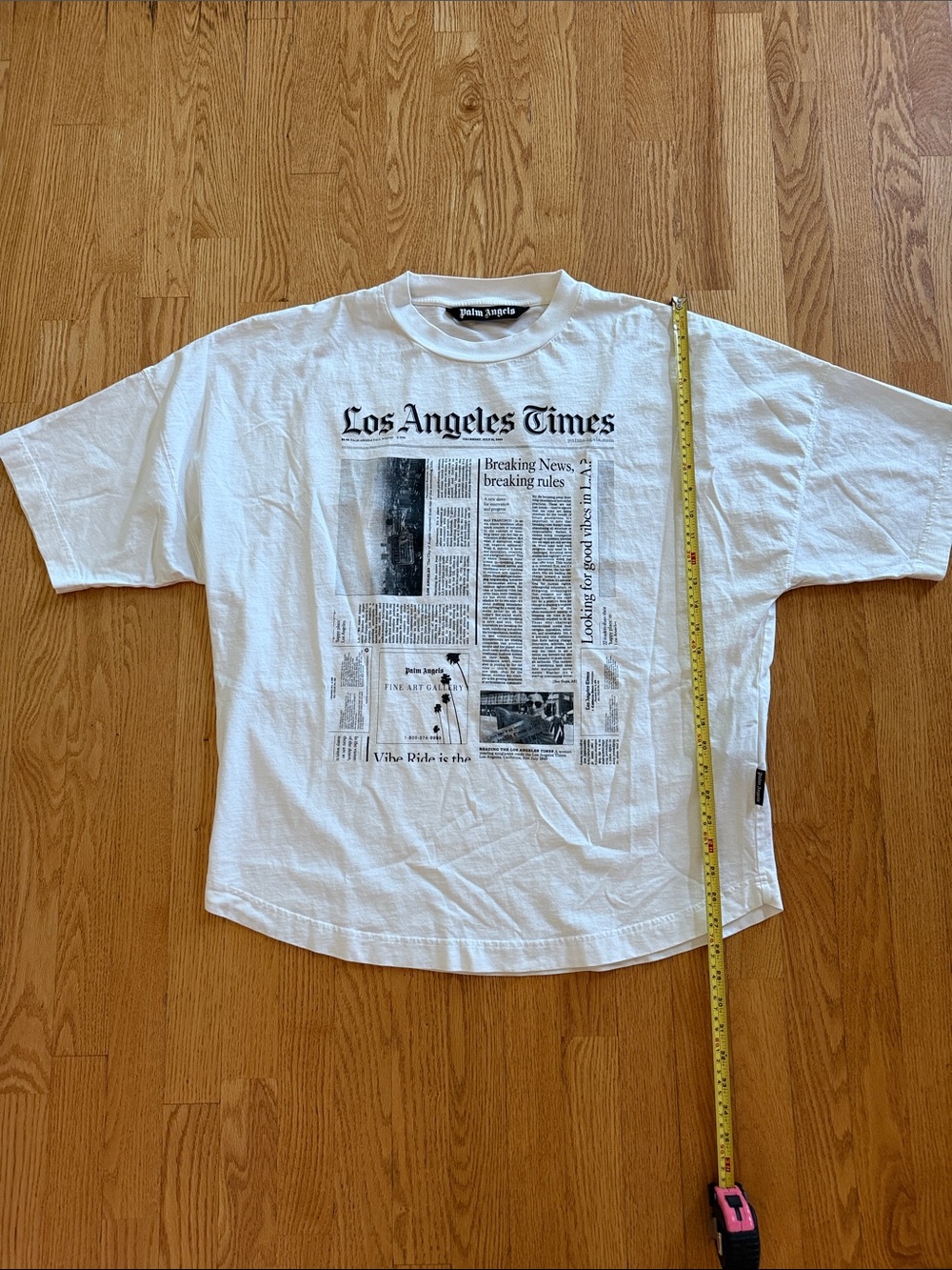 Palm Angels White Los Angeles Times Graphic Tee